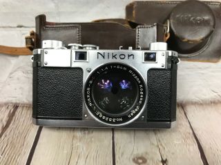 Nikon S Rangefinder Camera w/5cm F/2 Nippon Kogaku Tokyo Lens 6124155 RARE 2
