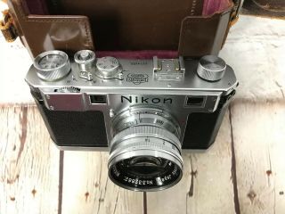 Nikon S Rangefinder Camera w/5cm F/2 Nippon Kogaku Tokyo Lens 6124155 RARE 3