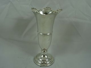 Solid Silver Flower Vase,  1972