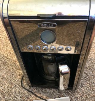 Vintage Rare Bella Silver / Chrome Coffee Maker w/12 - Cup Carafe TSK - 1987b 2