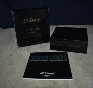 RARE 2001 LIMITED EDITION S.  T.  DUPONT GOLD AFRIKA BALL POINT PEN W/BOX,  PAPERS 12