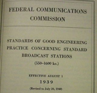 Vintage 1939 1940 Fcc Rules Regulations For Radio Stations