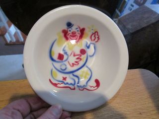 Vintage Union Pacific Childrens Circus Clown Syracuse China 6 " Bowl