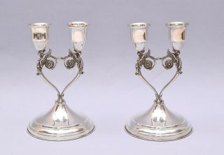 Double Solid Silver Candlestick