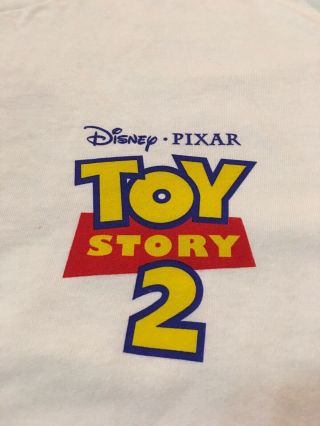 VTG 1999 Disney Pixar Toy Story 2 Promo Buzz Woody Graphic T - shirt XL RARE 90s 3