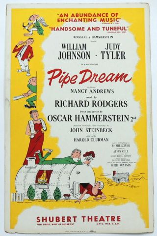 Triton Offers Rare 1955 Broadway Poster Pipe Dream Rodgers/hammerstein