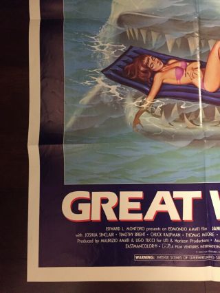 GREAT WHITE 1981 ONE SHEET CAMPAIGN A VINTAGE MOVIE POSTER 4