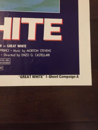 GREAT WHITE 1981 ONE SHEET CAMPAIGN A VINTAGE MOVIE POSTER 6