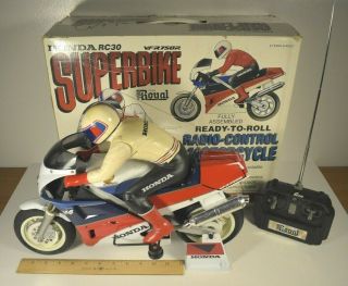 Rare Vintage 1/5 Scale Honda Rc30 Vfr750r Superbike Radio - Control Motorcycle