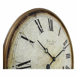 Antique Pendulum Wall Clock Roman Numeral Large Vintage Metal Frame Home Decor 3