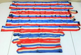 VTG WW2 ERA 4TH OF JULY PARADE OUTFITS RED WHITE & BLUE SASHES 48 STAR FLAG HATS 2