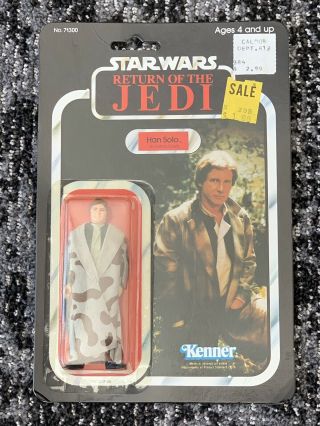 Vintage 1983 Star Wars Han Solo - In Trench Coat - Return Of The Jedi Rotj Kenner