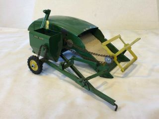 Vintage Ertl Eska John Deere Chain Drive Pull Combine Pressed Steel Farm Toy Usa