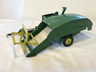 Vintage ERTL ESKA John Deere Chain Drive Pull COMBINE Pressed Steel Farm Toy USA 4