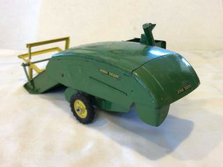 Vintage ERTL ESKA John Deere Chain Drive Pull COMBINE Pressed Steel Farm Toy USA 7