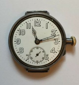 Vintage Watch Ww1 Officers Trench Watch Francois Borgel 1914