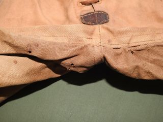 Antique 1920s BROWN DUCK CANVAS,  LEATHER KNEE PAD FOOTBALL PANTS Vtg RARE 5