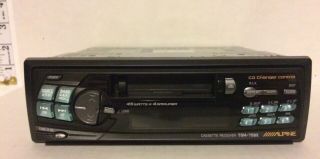 Vintage Alpine Cassette Receiver Car Stereo Radio Cd Changer Control Tdm - 7582