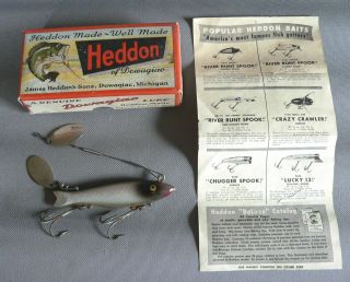 Ex - Heddon 9100 Baby Size Dowagiac Spook Shiner Scale Color,  Box & Pes