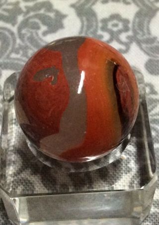 Vintage Akro Agate Carnelian Oxblood Marble.  73.  in/18.  6mm Beauty 4