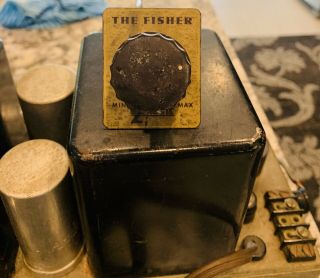 Vintage The Fisher Tube Amplifier Model 70AZ Powers On,  Tubes Glow Volume Knob 6
