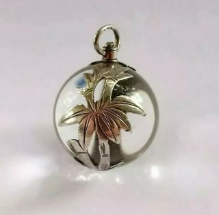 Art Deco Sterling Silver Pools Of Light Pendant With Unusual Bamboo Design - Nr