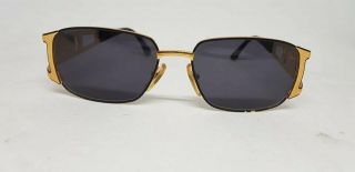 RARE HILTON PICADILLY 957 SUNGLASSES GOLD SQUARE STYLE VINTAGE ITALY 4