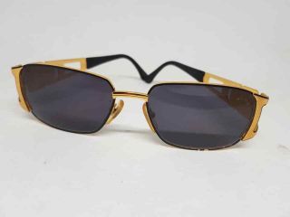 RARE HILTON PICADILLY 957 SUNGLASSES GOLD SQUARE STYLE VINTAGE ITALY 8