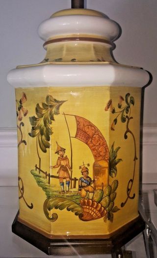 Vintage Frederick Cooper Hand Painted Ceramic Asian Ginger Jar Table Lamp WOW 4