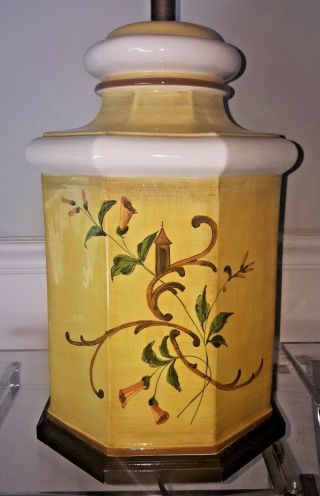 Vintage Frederick Cooper Hand Painted Ceramic Asian Ginger Jar Table Lamp WOW 6