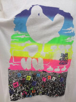 Woodstock 1969 Festival 3days Peace & Music Vintage Xl Shirt Retro Adult Printed