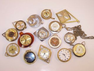 Vintage Pendant Watches,  Mostly Swiss,  Vantage Princeton Sheffield Lucerne & More