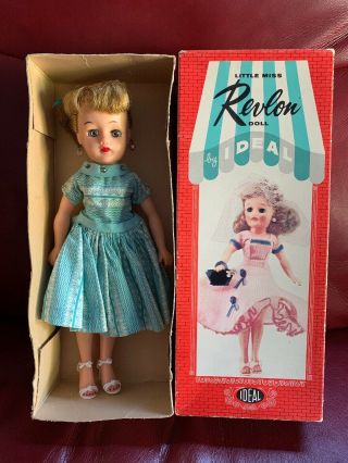 Vintage Ideal Little Miss Revlon 10 1/2 " Doll Pony Tail Blonde