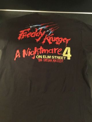 Nightmare on Elm Street Vintage T Shirt Vhs rare Freddy Krueger Large 3