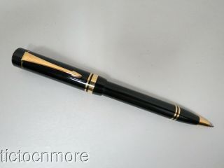 Vintage Parker Duofold Centennial Black Gft Arrow Cap Ballpoint Pen