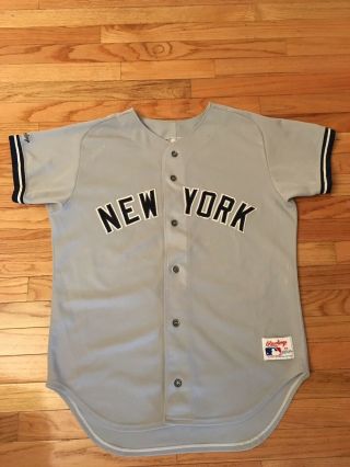 York Yankees Mlb Vintage Authentic Rawlings Road Game Jersey Men 