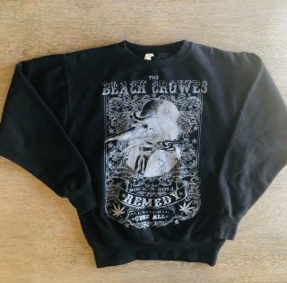 Vintage The Black Crowes Music Band Remedy Men’s Black Sweatshirt Shirt Top M