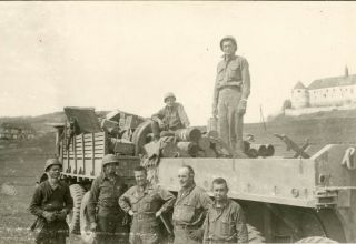 Org Wwii Photo: American Gi’s Unloading Munitions From Army Transport