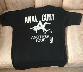 Vintage 1991 A.  C.  Tour T Shirt L Death Metal Bolt Thrower Incantation Slayer 3