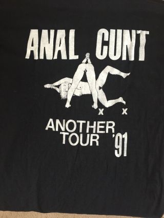 Vintage 1991 A.  C.  Tour T Shirt L Death Metal Bolt Thrower Incantation Slayer 4