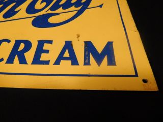RARE vintage GEM CITY ICE CREAM embossed tin sign - 