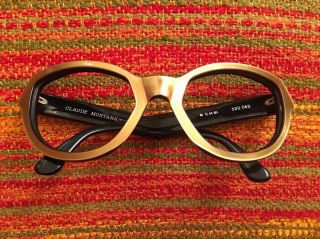 Nos Vintage 1985 Alain Mikli Claude Montana Eyeglass Frame Gold 520 042 France