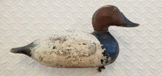 Antique Vintage Wooden Duck Decoy Old 1930 