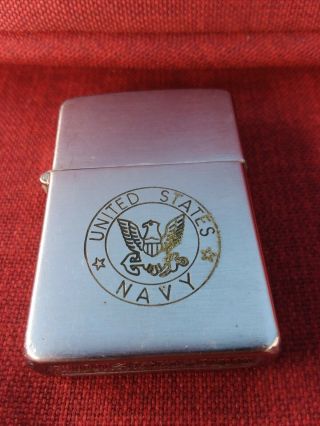 Vintage 1937 - 1950 U S Navy Zippo Lighter - Pat.  2032695