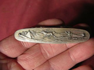 Vintage Antique Silver 830s Norwegian Folding Knife Rich.  A.  Herder Solingen Blade