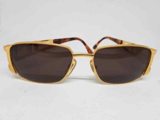 HILTON PICADILLY 957 C3 SUNGLASSES GOLD SQUARE STYLE VINTAGE ITALY 2
