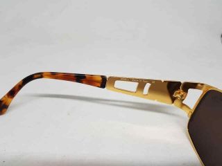 HILTON PICADILLY 957 C3 SUNGLASSES GOLD SQUARE STYLE VINTAGE ITALY 3