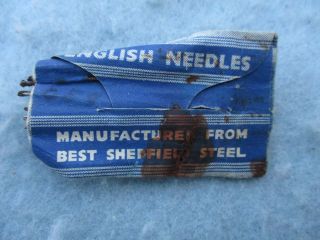Wwii Us Army Sewing Needles Wartime Issue British Made Sheffield Steel Ww2