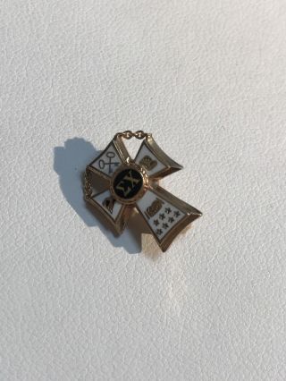 Sigma Chi Fraternity Vintage 10K Gold Pin Badge 3