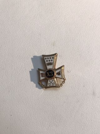 Sigma Chi Fraternity Vintage 10K Gold Pin Badge 5